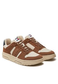 Tommy Jeans Sneakersy EM0EM01457 Brązowy. Kolor: brązowy. Materiał: zamsz, skóra #6