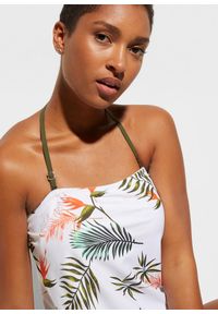 bonprix - Tankini bandeau (2 części) z odpinanymi ramiączkami. Kolor: biały. Długość rękawa: na ramiączkach #2
