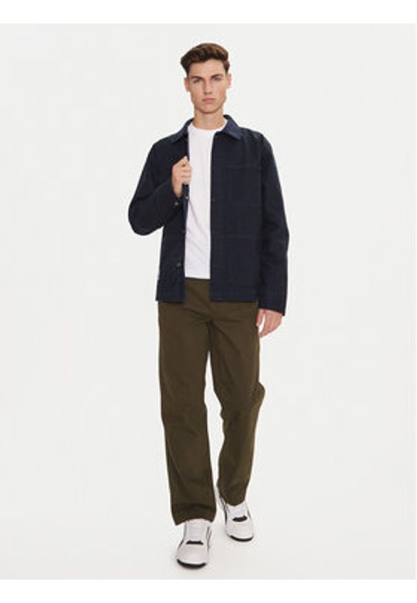 Champion Koszula 220505 Granatowy Loose Fit. Kolor: niebieski. Materiał: bawełna
