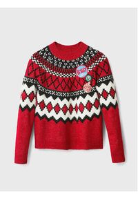 Desigual Sweter Buddy 22WWJFAN Czerwony Relaxed Fit. Kolor: czerwony. Materiał: syntetyk #3