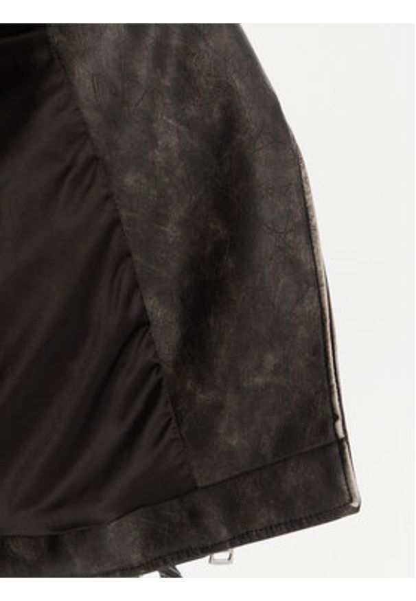 Guess Kurtka z imitacji skóry W5YL04 WHDI0 Szary Regular Fit. Kolor: szary. Materiał: skóra