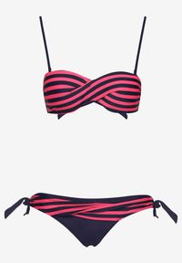 Renee - Fuksjowe Bikini 2-Częściowe Biustonosz z Usztywnieniem Majtki Figi z Wiązaniem Joadia. Kolor: różowy #3