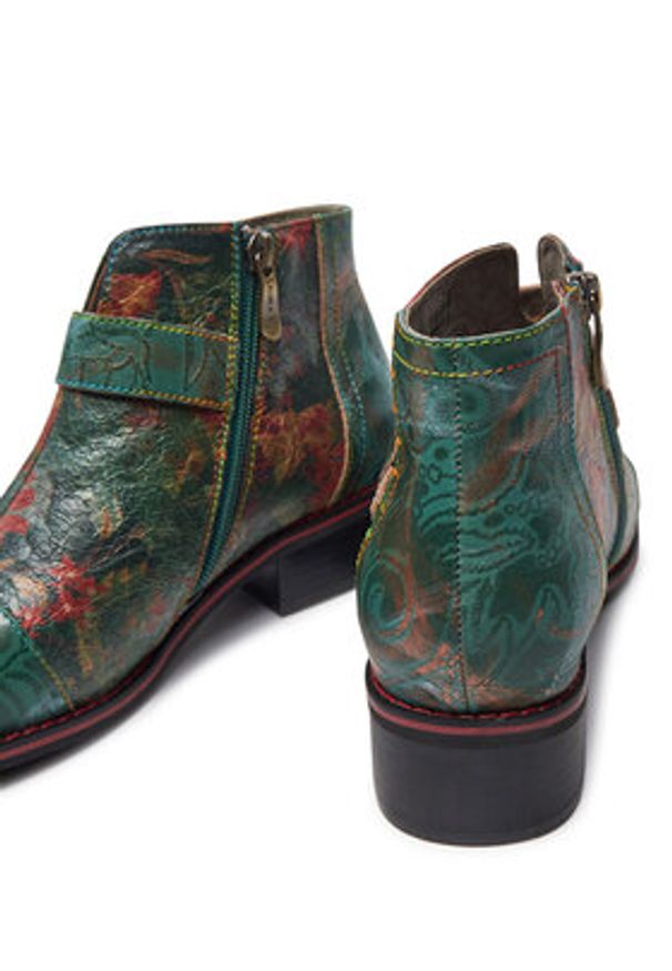 Laura Vita Botki Alice 12 Zielony. Kolor: zielony. Materiał: skóra