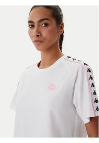 Kappa T-Shirt Banda Adi 371U6WW Biały Regular Fit. Kolor: biały. Materiał: bawełna #5