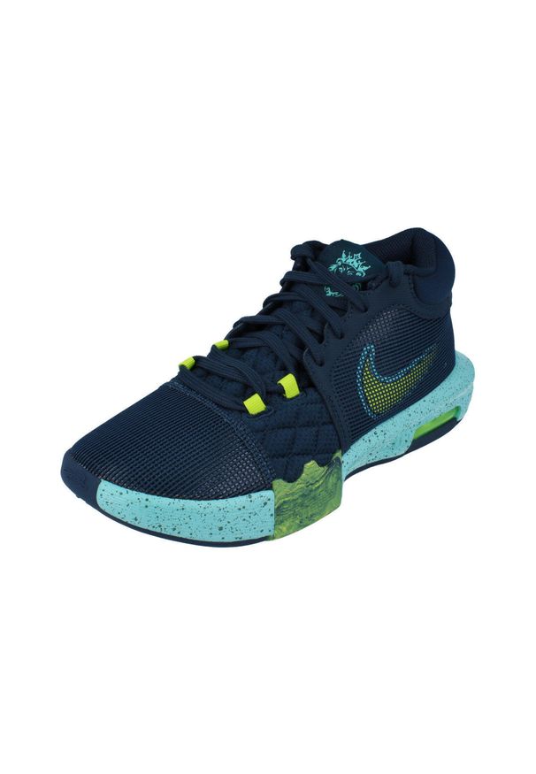 Buty Sportowe Męskie Nike Lebron Witness VIII. Zapięcie: sznurówki. Kolor: niebieski. Materiał: syntetyk, tkanina, materiał. Szerokość cholewki: normalna. Sport: bieganie