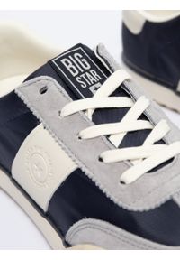 Big-Star - Sneakersy męskie granatowe NN174516 403. Okazja: na co dzień. Kolor: niebieski. Materiał: materiał, tkanina, skóra. Szerokość cholewki: normalna