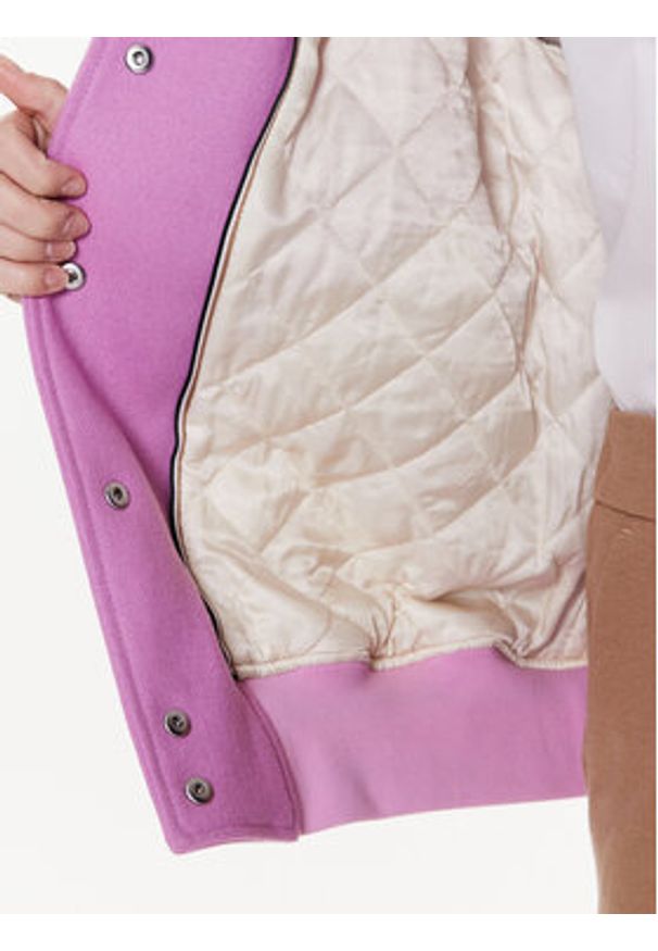 BOSS - Boss Kurtka bomber 50483272 Różowy Relaxed Fit. Kolor: różowy. Materiał: wełna, syntetyk