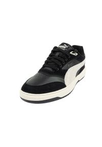 Puma - Damskie Skórzane Buty Sportowe Court Double. Kolor: czarny. Materiał: skóra. Styl: sportowy