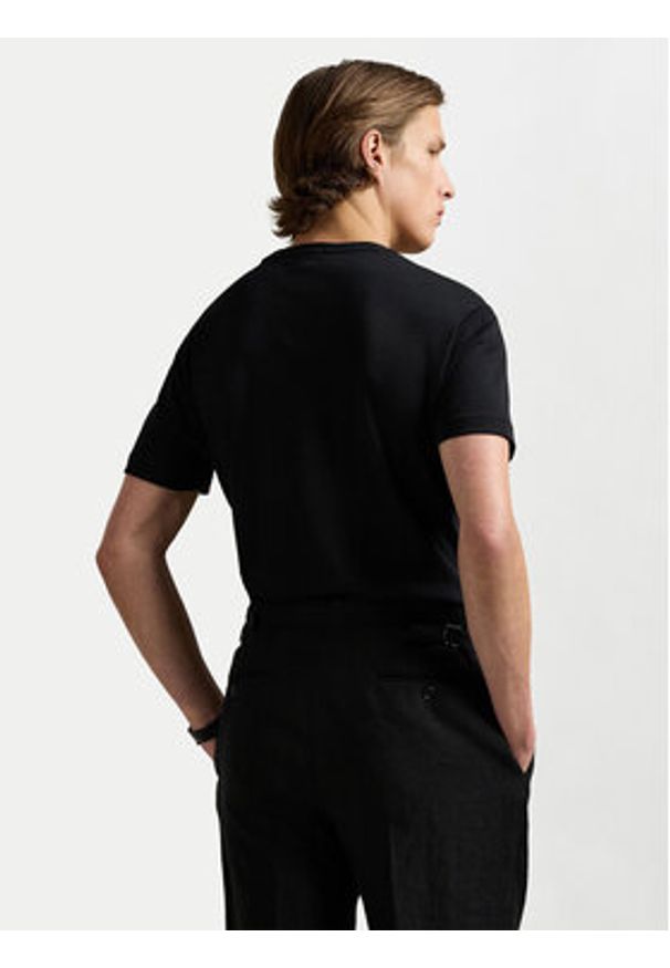 Polo Ralph Lauren T-Shirt 710740727 Czarny Slim Fit. Typ kołnierza: polo. Kolor: czarny. Materiał: bawełna