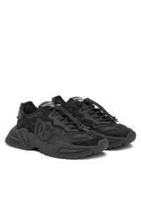 DOLCE & GABBANA - Dolce&Gabbana Sneakersy DA5119 AQ040 D Czarny. Kolor: czarny. Materiał: materiał