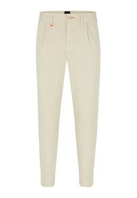 BOSS - Boss Spodnie materiałowe 50489106 Beżowy Relaxed Fit. Kolor: beżowy. Materiał: bawełna #4