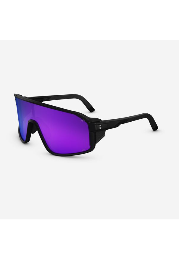 quechua - Okulary turystyczne MH 900 kat. 4 Full LENS HD. Kolor: czarny. Sport: wspinaczka