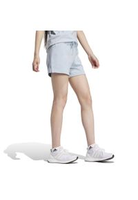 Adidas - Spodenki fitness damskie ADIDAS. Kolor: wielokolorowy, niebieski, czarny. Materiał: bawełna, materiał. Sport: fitness