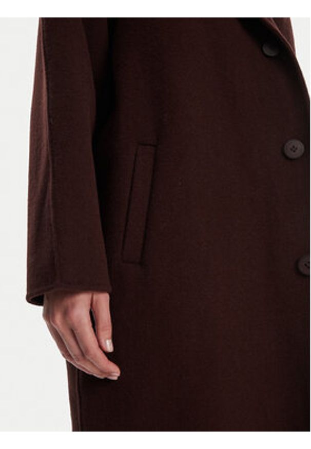 STAUD Płaszcz wełniany Chrysalis R24F8112WL Bordowy Regular Fit. Kolor: czerwony. Materiał: syntetyk