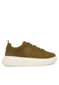 Liu Jo Sneakersy 7B6003 PX002 Khaki. Kolor: brązowy. Materiał: skóra, zamsz #1