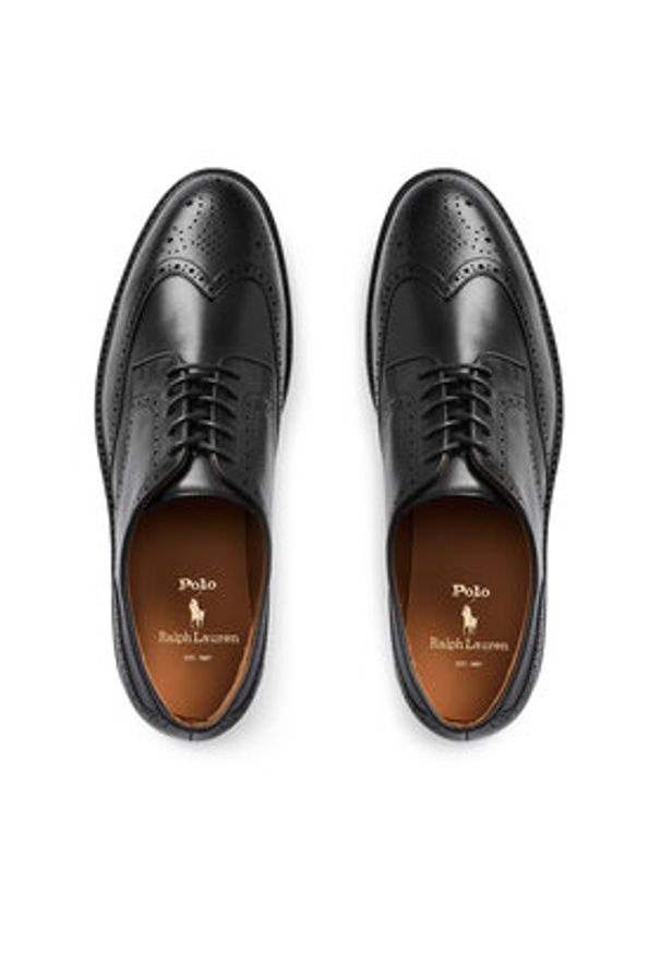 Polo Ralph Lauren Półbuty Asher Wgtip 803955640002 Czarny. Kolor: czarny. Materiał: skóra