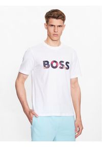 BOSS - Boss T-Shirt 50491718 Biały Relaxed Fit. Kolor: biały. Materiał: bawełna