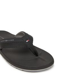 TOMMY HILFIGER - Tommy Hilfiger Japonki Molded Hilfiger Beach Sandal FM0FM05361 Czarny. Kolor: czarny. Materiał: skóra #5