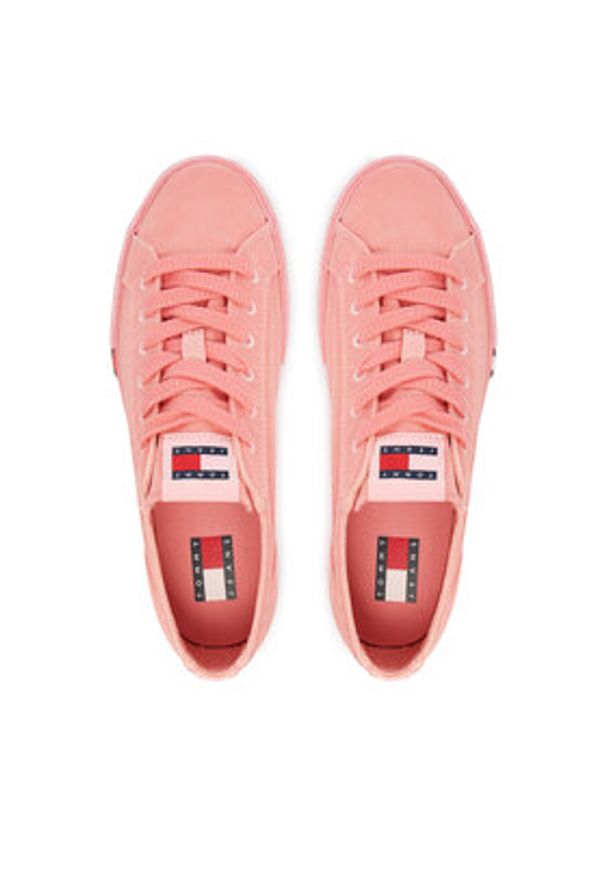 Tommy Jeans Tenisówki Archive Vulc Y2K Washed Canvas EN0EN02957 Różowy. Kolor: różowy. Materiał: materiał