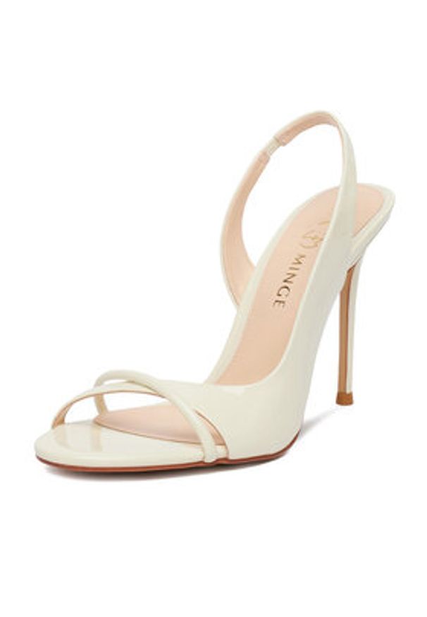 Eva Minge Sandały EO-TALIA-LT1022-201 Écru. Kolor: kremowy. Materiał: skóra, syntetyk