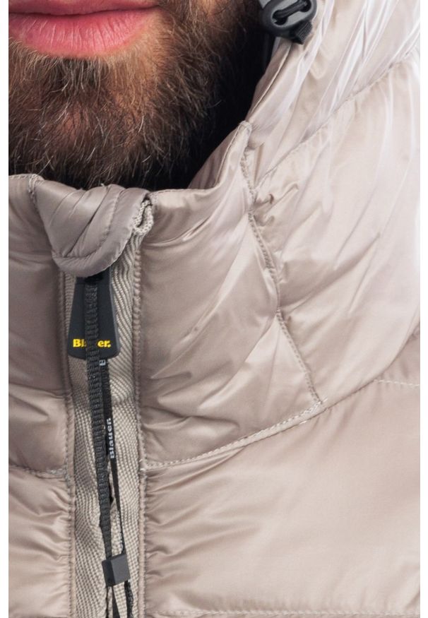 Blauer USA - BLAUER Szara kurtka męska Acton Short Jackets. Typ kołnierza: bez kaptura. Kolor: szary. Materiał: poliamid