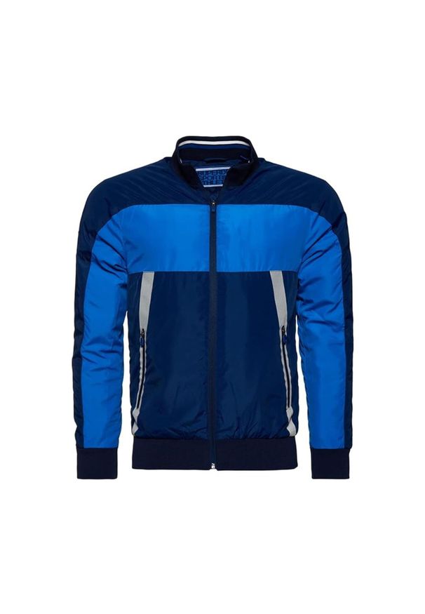 Kurtka sportowa męska Superdry Otis Padded Truck. Kolor: niebieski. Materiał: poliester. Sport: turystyka piesza