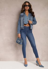 Renee - Granatowe Jeansy Skinny High Waist Vivizo. Stan: podwyższony. Kolor: niebieski