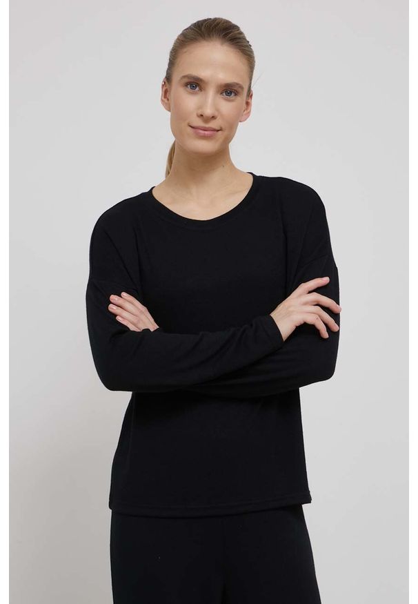 Only Play longsleeve treningowy kolor czarny. Kolor: czarny. Materiał: dzianina. Długość rękawa: długi rękaw