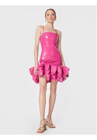ROTATE Sukienka koktajlowa Leiza RT2219 Różowy Regular Fit. Kolor: różowy. Materiał: syntetyk. Styl: wizytowy #3