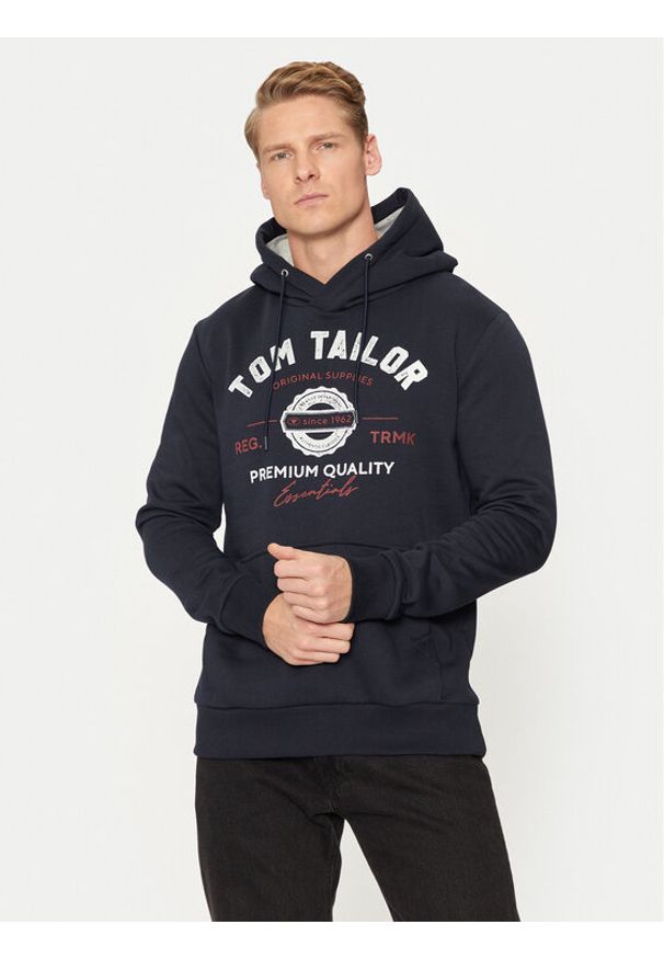 Tom Tailor Bluza 1043292 Granatowy Regular Fit. Kolor: niebieski. Materiał: bawełna
