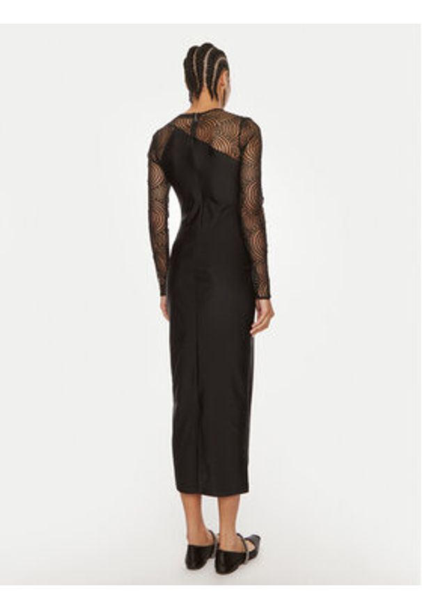 ROTATE Sukienka koktajlowa Isadora 112910100 Czarny Slim Fit. Kolor: czarny. Materiał: syntetyk. Styl: wizytowy