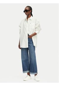 Tommy Jeans Koszula Essential DW0DW22936 Biały Oversize. Kolor: biały. Materiał: bawełna #5