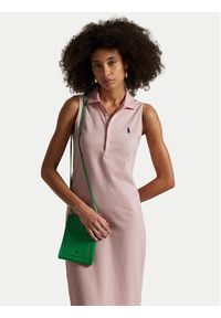 Polo Ralph Lauren Sukienka codzienna 211968292003 Różowy Regular Fit. Okazja: na co dzień. Typ kołnierza: polo. Kolor: różowy. Materiał: bawełna. Typ sukienki: proste. Styl: casual #5