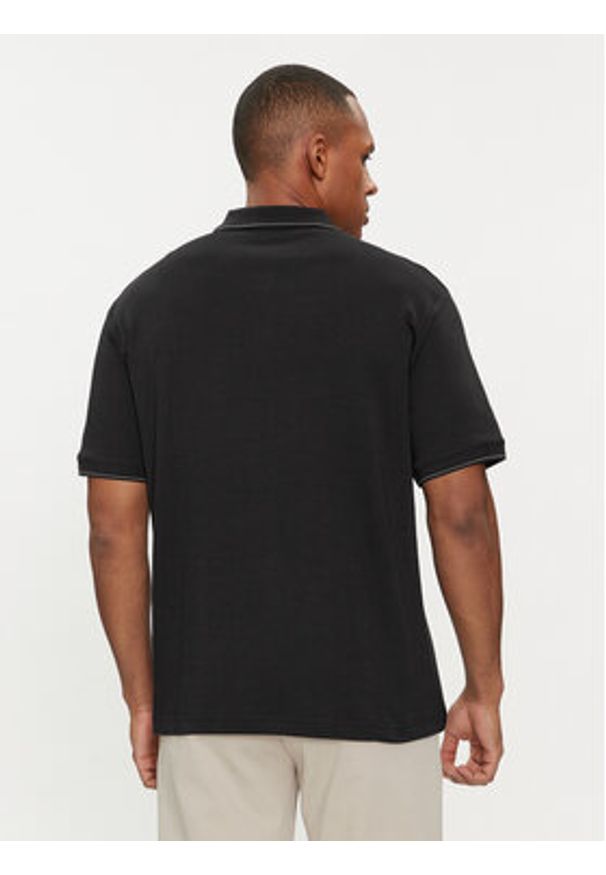 Calvin Klein Polo Logo Tape K10K112463 Czarny Regular Fit. Typ kołnierza: polo. Kolor: czarny. Materiał: bawełna