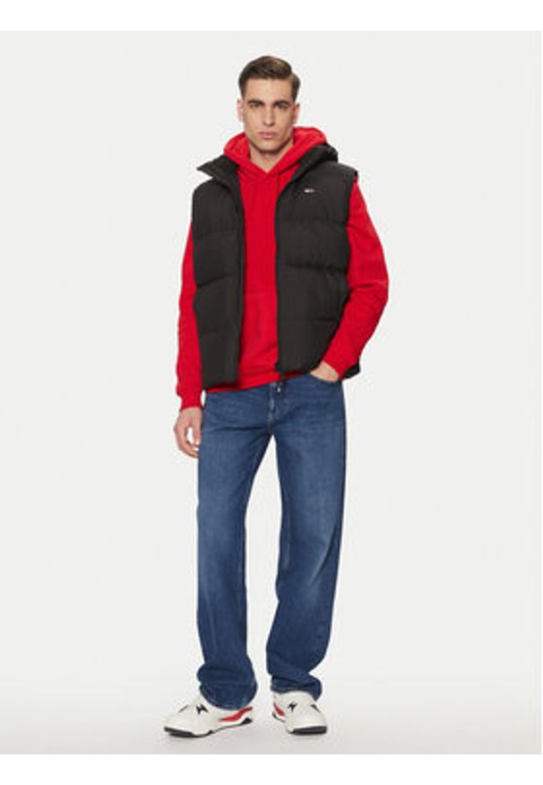 Tommy Jeans Bezrękawnik Essential DM0DM20465 Czarny Regular Fit. Kolor: czarny. Materiał: syntetyk. Długość rękawa: bez rękawów