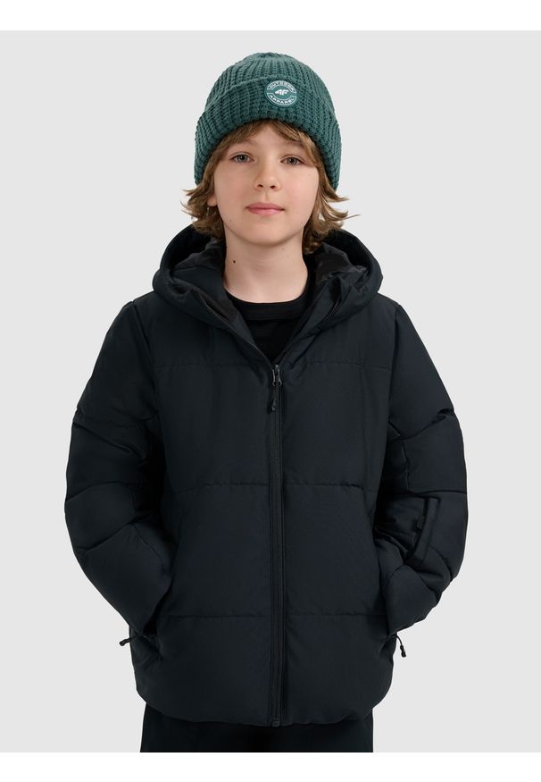 4f - 4F Kurtka narciarska membrana 5000 chłopięca - czarna 128 (7-8 lat). Kolor: czarny. Materiał: poliester, materiał. Sezon: lato