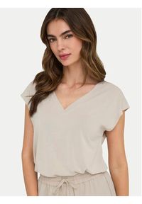 only - ONLY T-Shirt Free 15287041 Beżowy Regular Fit. Kolor: beżowy. Materiał: syntetyk #3