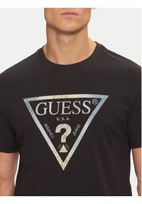 Guess T-Shirt M4BI35 J1314 Czarny Slim Fit. Kolor: czarny. Materiał: bawełna #4