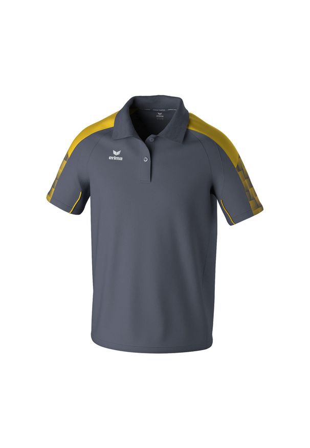 ERIMA - Polo Erima Evo Star. Typ kołnierza: polo. Kolor: wielokolorowy, szary, żółty. Materiał: materiał. Długość rękawa: raglanowy rękaw. Sport: piłka nożna