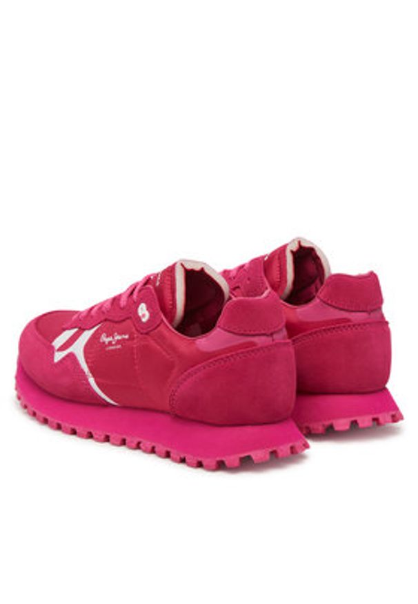 Pepe Jeans Sneakersy London PLS40040 Różowy. Kolor: różowy. Materiał: zamsz, skóra
