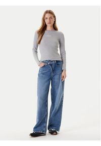 Guess Jeans Bluzka W5YP38 KA0H1 Szary Slim Fit. Kolor: szary. Materiał: bawełna #3