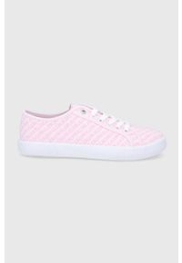 Calvin Klein Jeans - Tenisówki. Nosek buta: okrągły. Zapięcie: sznurówki. Kolor: różowy. Materiał: guma