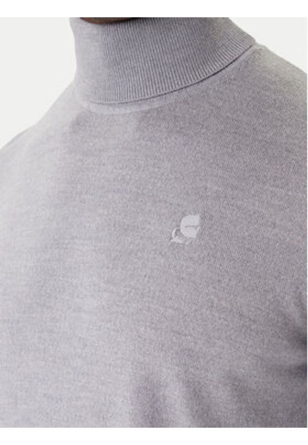 Karl Lagerfeld - KARL LAGERFELD Golf 655058 554399 Szary Regular Fit. Typ kołnierza: golf. Kolor: szary. Materiał: wełna