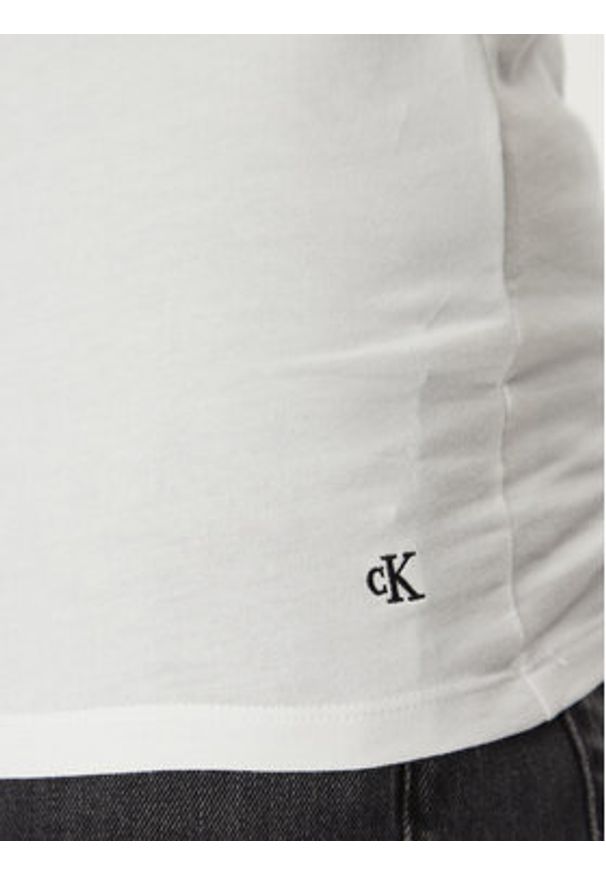 Calvin Klein Underwear Komplet 3 tank topów Tank 3Pk LV00NB4184 Biały Slim Fit. Kolor: biały. Materiał: bawełna