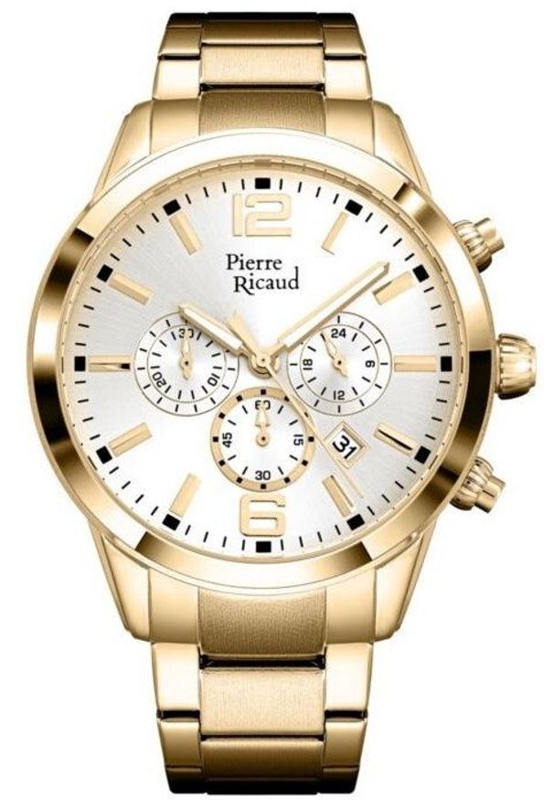 Zegarek męski Pierre Ricaud P97028.1153CH złoty. Kolor: złoty