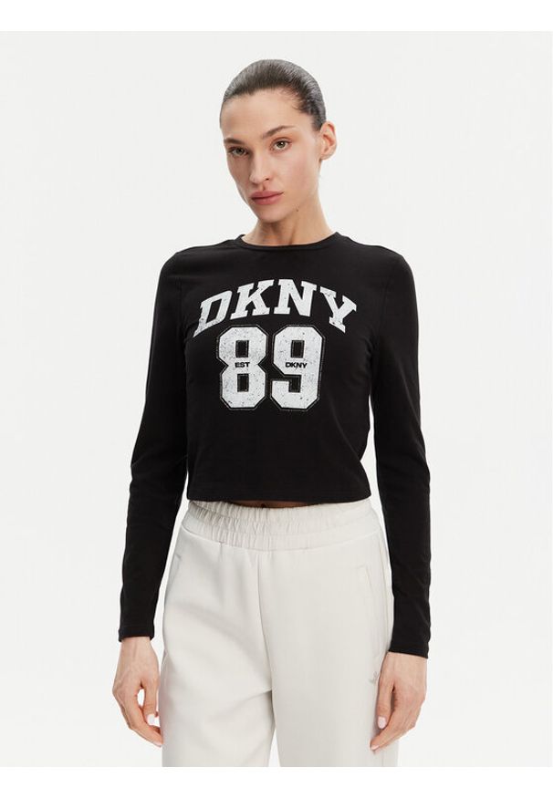 DKNY Bluzka DP4T9979 Czarny Regular Fit. Kolor: czarny. Materiał: bawełna