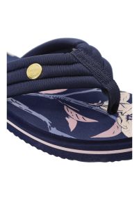 Big-Star - Granatowe Japonki Big Star Damskie Obuwie Piankowe. Okazja: na co dzień, na spacer, na plażę. Kolor: niebieski. Materiał: materiał. Wzór: aplikacja. Sezon: lato. Styl: wakacyjny, casual #6