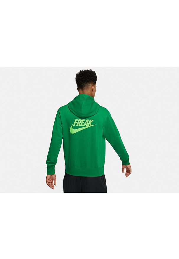 Nike - Bluza męska nike giannis freak pullover hoodie pine green. Kolor: zielony. Sport: bieganie
