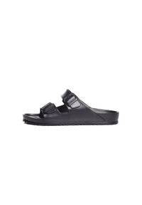 Klapki męskie Birkenstock Arizona. Zapięcie: bez zapięcia. Kolor: czarny. Materiał: materiał, syntetyk. Szerokość cholewki: normalna