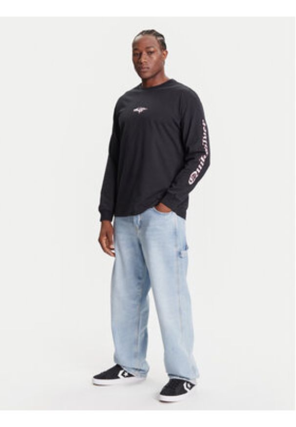 Quiksilver Bluza Mercury Old English Ls EQYZT08169 Czarny Comfort Fit. Kolor: czarny. Materiał: bawełna